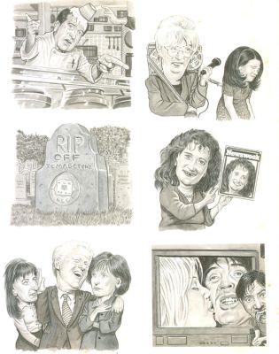 Drew Friedman | Mad Magazine (1998) Bill Clinton, Monica Lewinski, Paula Jones Issue 375 | Scott Eder