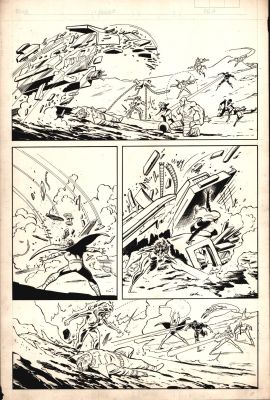 Mike Zeck, Ralph Cabrera | Marvel Super-Heroes Secret Wars #7 P 11 Unpublished Page! (Magneto & 7 X-Men Battle Doc Ock! Volcana, Titania, & Molecule Man Also) 1984 | Romitaman