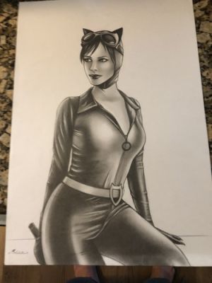 Catwoman Freelance Art By “Sidney” From About 10 Years Ago 12”x17” | eBay US (Buy It Now)