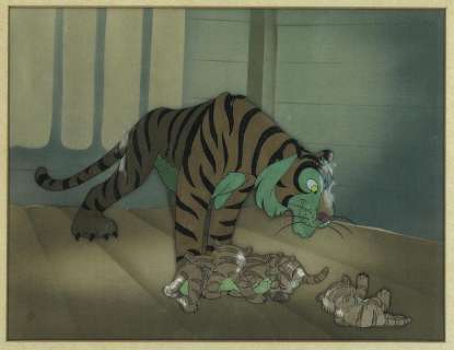 DUMBO - Studio Disney, 1941. Rare cellulo de production de la tigresse | Rossini