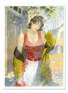 Gibrat (Jean Pierre) | GIBRAT CÉCILE. Mine de plomb et aquarelle pour cette illustration d’af | Coutau Bégarie