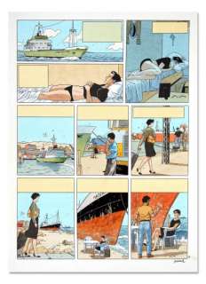 Juillard (André) | JUILLARD LE LONG VOYAGE DE LENA Encre de chine pour la planche 25 de l | Coutau Bégarie