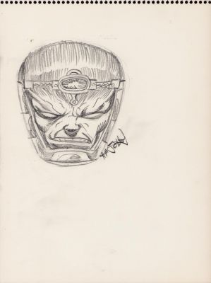 Arvell Jones | Modok Pencil Art Commission - 1975 Signed W/Coa From Nycc | Anthony’s Comic Book Art