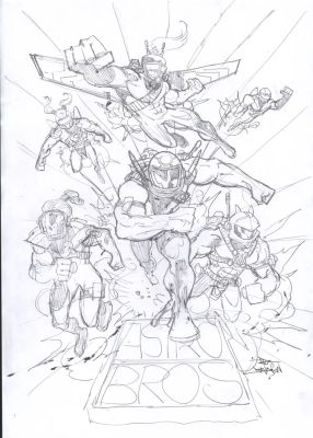 Paul Davidson – AstroBros – Nft whitepaper cover – pencils | Berserker Art