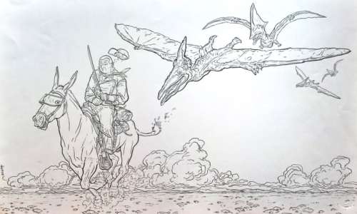 Hard Boiled - Geof Darrow - SHAOLIN COWBOY drawing - Page séparée - (1992/1999) | Catawiki