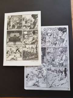 Planche crayonnée + planche originale (p.7) - Magasin Général T8  - 2 Dessin(s) original (2012) | Catawiki