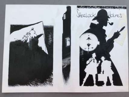 Séverin, Al - Dessin original - Projet de couverture - Sherlock Holmes | Catawiki