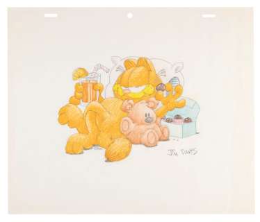 A Garfield Drawing by Jim Davis. | Van Eaton Galleries