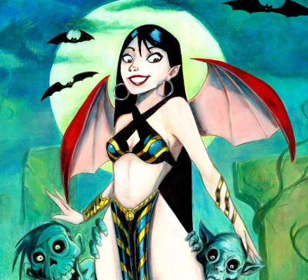 Vampire-Inspired Pin Up Acrylic Art | Raremarq (Buy It Now)