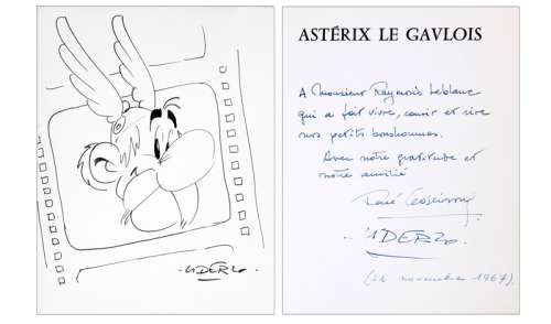 Uderzo | Astérix, illustration au feutre réalisée au rec… | Banque Dessinée