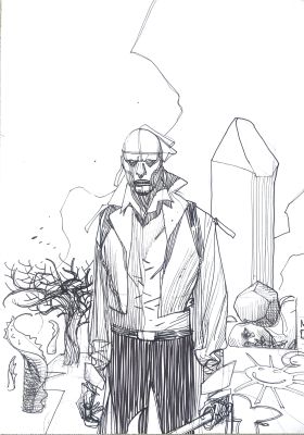 Nicola Mari | Original sketch for UT. Cm. 25x35. Signed. Mint. Code 2078. | Segni e Disegni