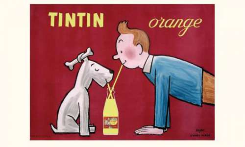 PLANCHES et DESSINS ORIGINAUX SAVIGNAC. . Tintin orange Affiche origi | Tessier Sarrou