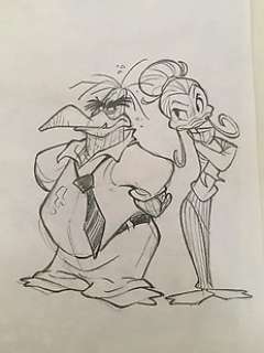 PK - Alessandro Barbucci - original illustr. "Lyla Lay e Angus Fangus" - EO 