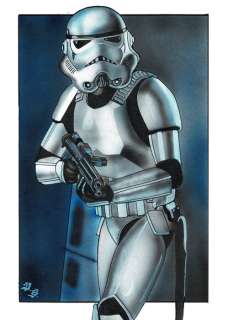 Stormtrooper - Star Wars - Original Painting - Diego Septiembre - EO | Catawiki