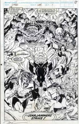 Lot 6 - Jim Lee & Scott Williams – The Uncanny X-Men #275, Page 1 Full-Page Splash Original Comic Art 1991 | Oberon Auctions