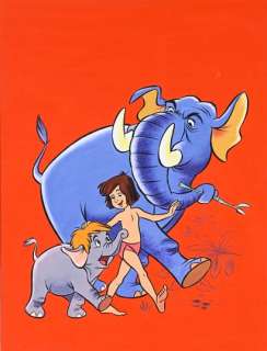 Disney (Studios) | LE LIVRE DE LA JUNGLE. Gouache sur papier, encadrée.... | Coutau Bégarie