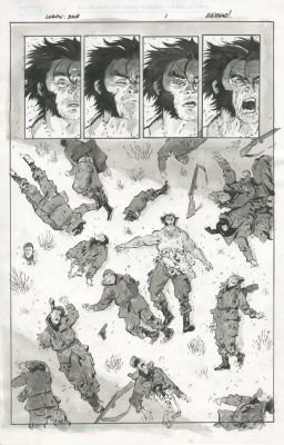 Alex Lins | Logan Black White And Blood - Wolverine | ComicArtFans Classifieds