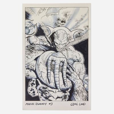 Greg Land and Jay Leisten, Marvel Zombies 4 #3 Cover Original Art (Marvel Comics, 2009) | Landry Pop Auctions