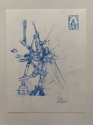 Nick Derington | Nick Derington (Batman, Doom Patrol Fame)-Mister Miracle Issue 1 Cover Prelim (2017) | ComicArtFans Classifieds