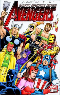 Brendon Fraim, Brian Fraim, Brendon Fraim, Brian Fraim | Avengers #1 Sketch Cover! | ComicArtFans Classifieds