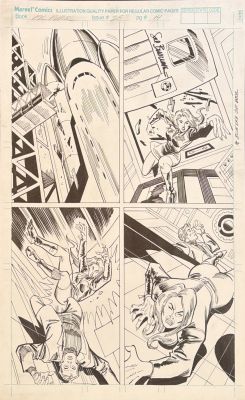 Ron Frenz, Sal Buscema | Flashback Portion of Ms. Marvel #25 Three-Page Original Art Set - Ron Frenz & Sal Buscema - Carol Danvers Secret Invasion - Signed By Sal Buscema | ComicArtFans Classifieds