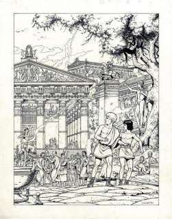 Martin, Jacques | ALIX Illustration originale Ã  l’encre de Chine pour un | Cornette de St Cyr