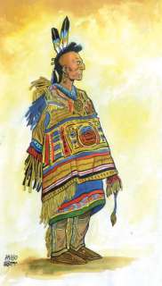 Pratt Hugo (1927 - 1995) | PRATT Hugo Â« Indien Â». Gouache couleurs et encre de Chine directes&hel | Tessier Sarrou