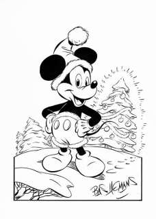 Bas Heymans - Original Preliminary Art - Mickey Mouse in the snow | Catawiki