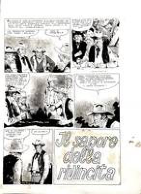 Arturo Del Castillo | Original page for "Il sapore della rivincita". Cm. 29,5x40,5. Ink. Code 2300. | Segni e Disegni