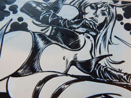 Brugman, Gideon (Milton Davis)  - Originele halve pagina (p. 11b) - Teraze de Zwarte Lynx  - Taille: 50 x 32,5 cm. - (1971) | Catawiki