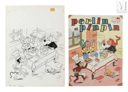 Dubois, Claude (1934... | Spaghetti - Couverture originale du périodique " Perlin... | Maison Good