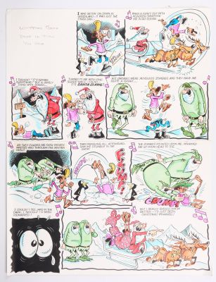 Lot 341 - Buster 22nd December 1990 Lucy Lastic Colour Story Page & Whizzer And Chips Story Page (Various,