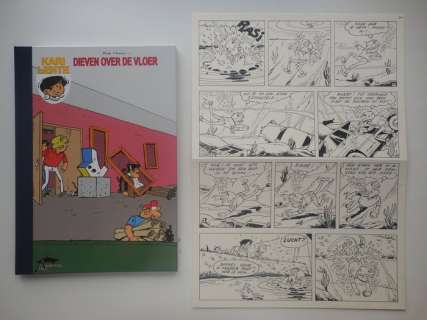 Mau, Bob | Original page (p.20) + album  - Kari Lente 5  - Dieven over de vloer  - hc with cloth spine  - 1st edition  - (2008) | Catawiki