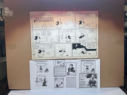 Original Ernie Bushmiller Nancy Sunday: Sluggo’s "Hole in One" effort & wish! | eBay US (Buy It Now)