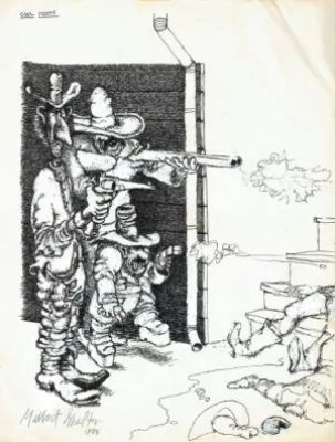 Gilbert Shelton | Owl hoots – vintage illustration | La Galerie de la Bande Dessinée