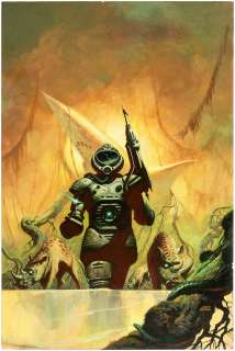 JUDGEMENT ON JANUS 1979 BOOK COVER PAINTING ORIGINAL ART BY KEN BARR. | Hake’s