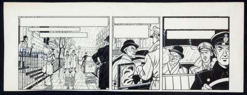 Jacobs - Blake et Mortimer - La Marque jaune Encre de Chine et gouache blanche