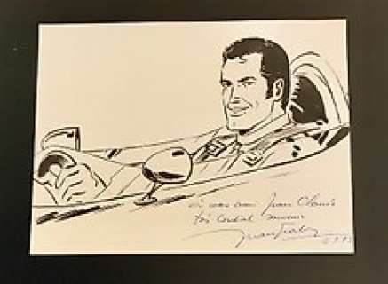Michel Vaillant - Dédicace Michel Vaillant au volant d’une voiture de course par Jean Graton - (1973) | Catawiki
