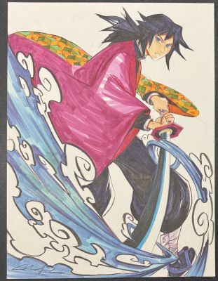 Demon Slayer Giyu Tomioka sketch by Mindy Lee | Raremarq (Buy It Now)
