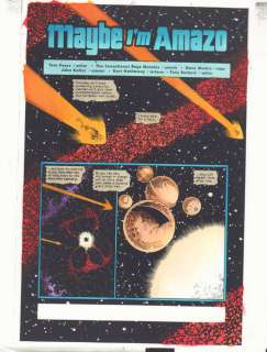 Dave Meikis, John Kalisz, Rags Morales | Hourman #21 P.1 Color Guide Art - ’Maybe I’m Amazo’ Title Splash - 2000 | Anthony’s Comic Book Art