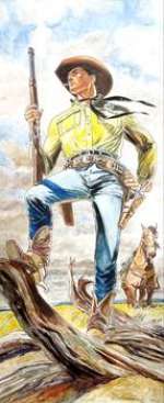 TAVOLA ORIGINALE TAVOLA ORIGINALE VANNINI ACQUERELLO TEX INEDITO | Casa del Fumetto