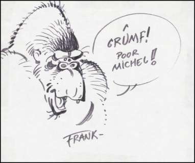 Frank Pé. Dessin dédicacé Gorille | BDEnchères