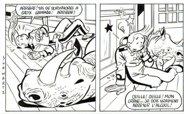 Olivier Schwartz (Encrage) | Olivier Schwartz - Schwartz - Spirou | 2DGalleries