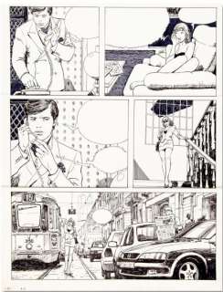 Manara, Milo | RENDEZ-VOUS FATAL. Encre de Chine pour la planche 7 de ce | Coutau Bégarie