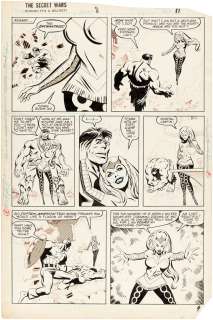 MARVEL SUPER HEROES SECRET WARS #8 COMIC BOOK PAGE ORIGINAL ART BY MIKE ZECK. | Hake’s
