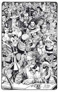  - Weston, Chris - Original drawing - Tribute to Carlos Ezquerra - Published in 2000 AD Villains Takeover Special 