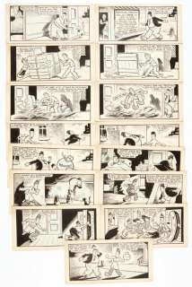 Laurel and Hardy original 15 panel artwork (1937) by George Wakefield… | Comic Book Auctions ltd