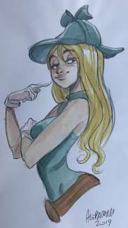 Barbucci, Alessandro - Illustration originale en couleur - Personnage féminin (2019) | Catawiki