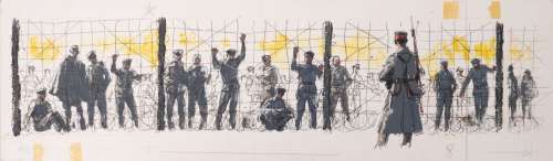 Albert Brenet (1903-2005) Le... | Albert BRENET (1903-2005) Le camps de prisonniers. Gouache... | Drouot Estimations