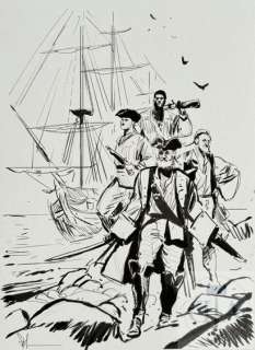 Scarloni/Barbe-Rouge. Dessin preparatoire realise pour une… | Dagoty